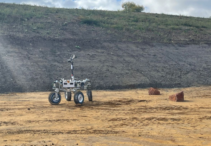 Planetary rover destined for missions on the Moon or Mars undergoes test in Milton Keynes